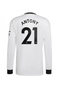 Manchester United Antony #21 Voetbaltruitje Uit tenue 2022-23 Lange Mouw